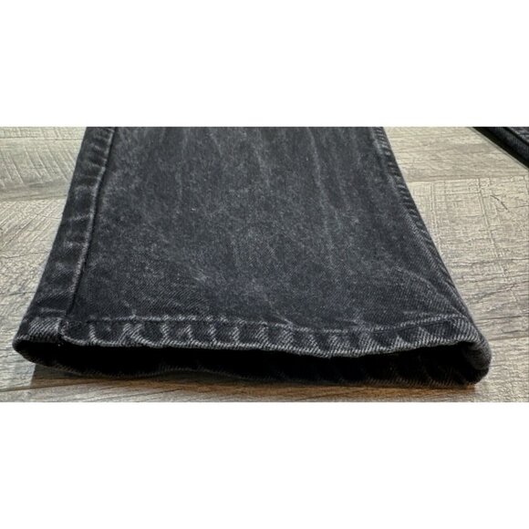 Vintage Levis 554 Denim Jeans Mens 38x30 Black Relaxed Baggy Distressed USA 90s - Picture 9 of 14